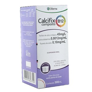 Calcifix B12 Suspensão Sabor Morango 300 Ml