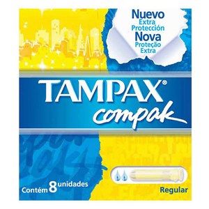 Absorvente Interno Tampax Compak Regular 8 Unidades