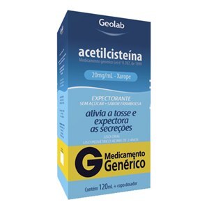 Acetilcisteína Xarope Pediátrico 120Ml - Geolab - Genérico
