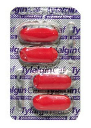 Paracetamol + Cafeína - Tylalgin Caf 4 Comprimidos Revestidos