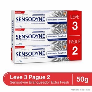 Creme Dental Sensodyne Branqueador Extra Fresh 50G - Leve 3 Pague 2