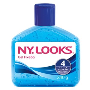 Gel Fixador Ny Looks Azul Mega Fixação 240G