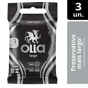 Preservativo Olla Lubrificado Large - 3 Unidades