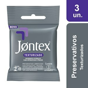 PRESERVATIVO JONTEX LUBRIFICADO TEXTURIZADO 3 UNIDADES