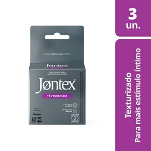 PRESERVATIVO JONTEX LUBRIFICADO TEXTURIZADO 3 UNIDADES