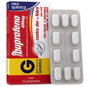 Ibuprofeno 400Mg 10 Comprimidos - Neo Química - Genérico
