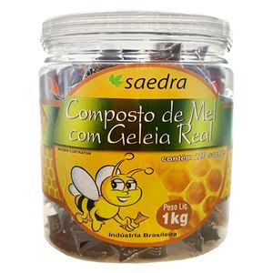Mel + Geleia Real 1Kg 220 Sachês   Saedra  