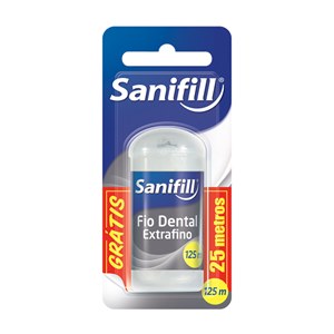 Fio Dental Sanifill Extra Fino 100M + 25M Grátis
