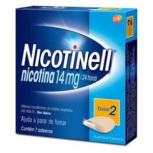 Nicotinell Adesivos De Nicotina 14 Mg 2ª Fase Duração De 24 Horas 7 Adesivos