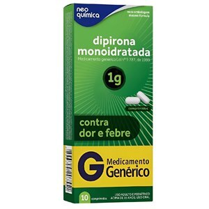 DIPIRONA 1G 10 COMPRIMIDOS- NEOQUÍMICA - GENÉRICO