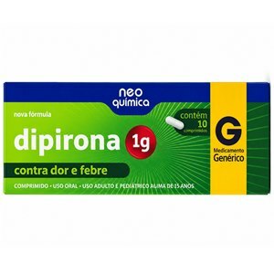 Dipirona 1g 10 Comprimidos - Neo Química Genérico (Novalgina)
