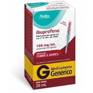 IBUPROFENO 100MG/ML GOTAS 20ML - MEDLEY - GENÉRICO