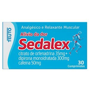 Dipirona+Orfenadrina+Cafeína - Sedalex 30 Comprimidos