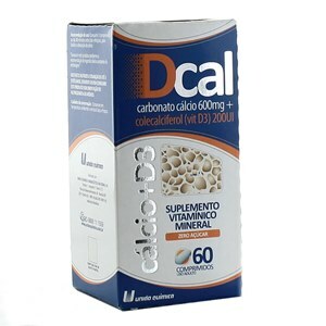 Carbonato De Cálcio + Vitamina D - Dcal 600Mg + 200Ui 60 Comprimidos