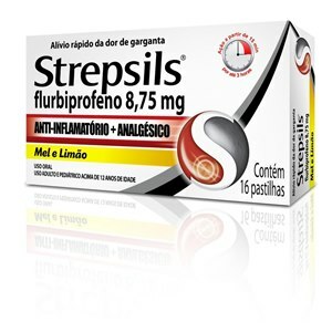 PASTILHAS STREPSILS SABOR MEL E LIMÃO 16 PASTILHAS 