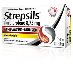 STREPSILS SABOR MEL E LIMÃO 8 PASTILHAS 