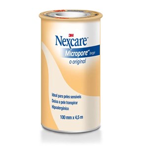 Fita Micropore Nexcare Bege 100Mm X 4,5M