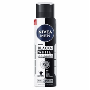 Desodorante Antitranspirante Aerossol Nivea Men Black & White Invisible 72h 150ml