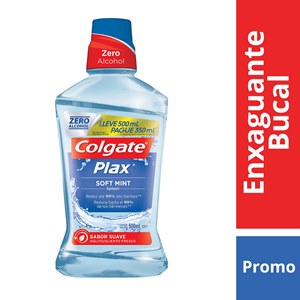 Enxaguatório Bucal Colgate Plax Soft Mint Leve 500Ml Pague 350Ml