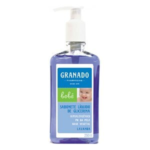 SABONETE LÍQUIDO GRANADO DE GLICERINA LAVANDA BEBÊ 250ML 