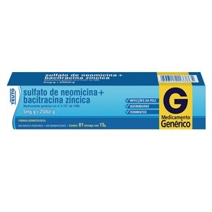 Neomicina + Bacitracina Pomada Com 15 Gramas - Teuto - Genérico
