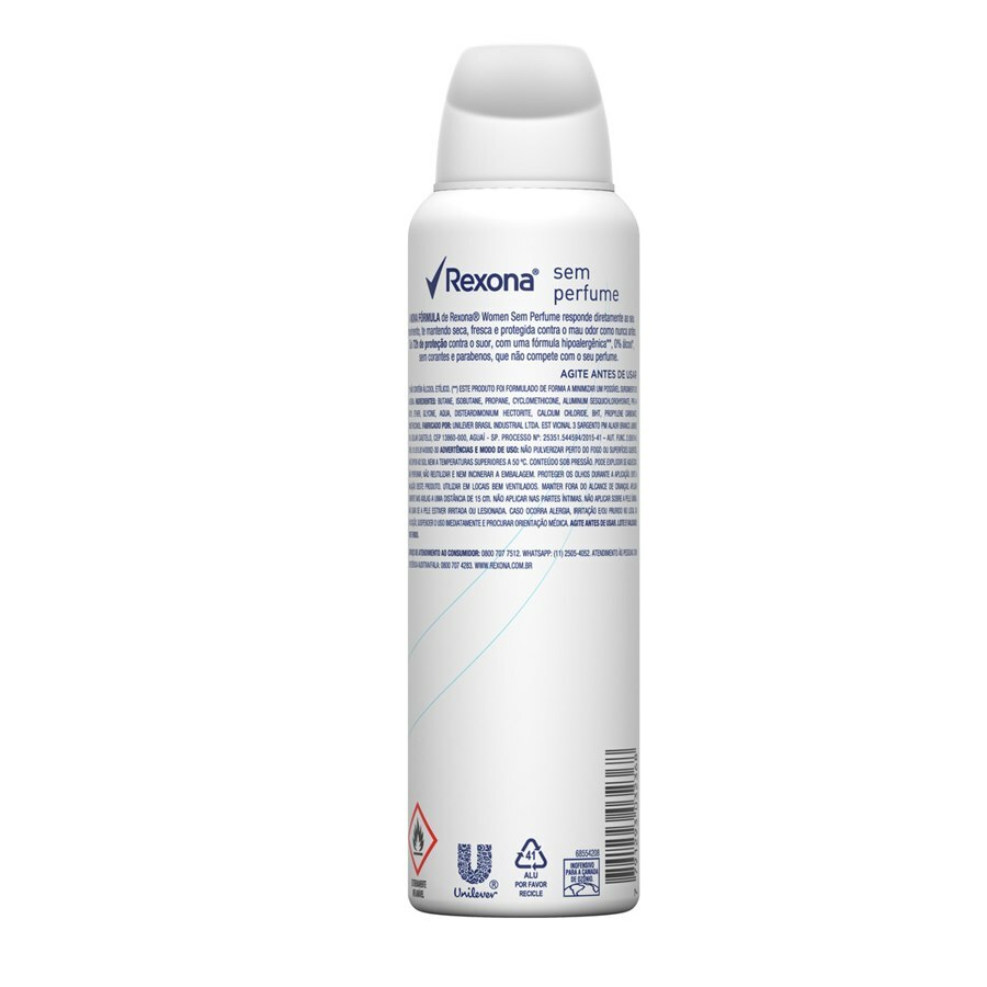 Desodorante Antitranspirante Aerosol Masculino Rexona Invisible 72 horas 2  Unidades 150ml