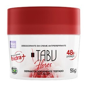 Desodorante Antiperspirante em Creme Tabu Flores 48h 55g