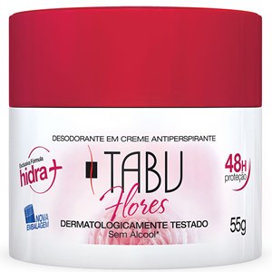 Desodorante Antiperspirante Em Creme Tabu Flores 48H 55G