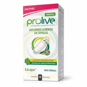 Suplemento Probiótico Prolive 15 Cápsulas
