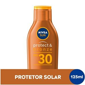 PROTETOR SOLAR NIVEA SUN PROTECT & BRONZE FPS30 125ML - VALIDADE ABRIL/2024