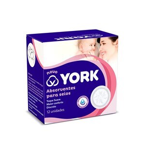 ABSORVENTES PARA SEIOS YORK 12 UNIDADES