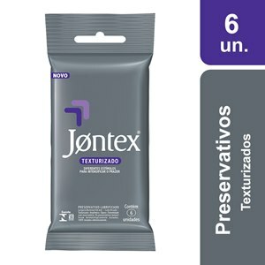 PRESERVATIVO JONTEX LUBRIFICADO TEXTURIZADO 6 UNIDADES