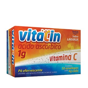 Vitamina C - Vitacin 1G Pó 10 Envelopes 4G