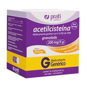 ACETILCISTEÍNA 200MG 16 ENVELOPES - PRATI DONADUZZI - GENÉRICO