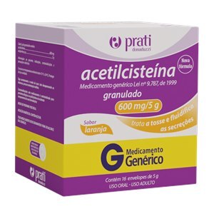 ACETILCISTEÍNA 600MG 16 ENVELOPES - PRATI DONADUZZI - GENÉRICO