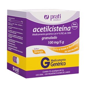 ACETILCISTEÍNA 100MG 16 ENVELOPES - PRATI DONADUZZI - GENÉRICO