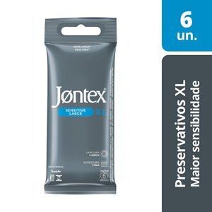 PRESERVATIVO JONTEX LUBRIFICADO XL SENSITIVE 6 UNIDADES
