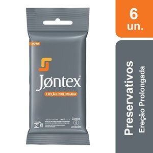 PRESERVATIVO JONTEX LUBRIFICADO EREÇÃO PROLONGADA 6 UNIDADES