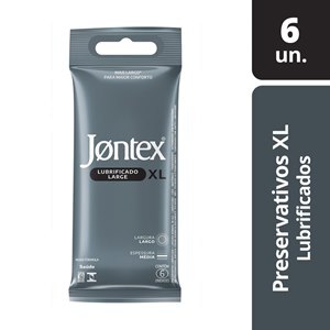 PRESERVATIVO JONTEX LUBRIFICADO XL 6 UNIDADES
