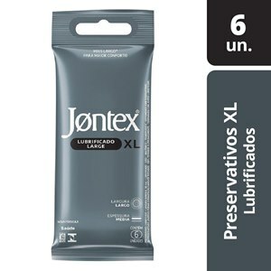 Preservativo Jontex Lubrificado Large Xl - 6 Unidades