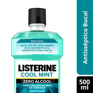 Enxaguante Antisséptico Bucal Listerine Cool Mint Suave Sem Álcool 500Ml