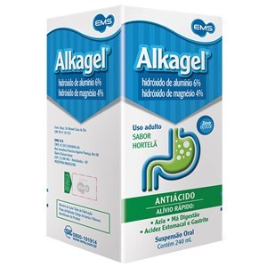 Alkagel Suspensão Oral Sabor Hortelã 240Ml