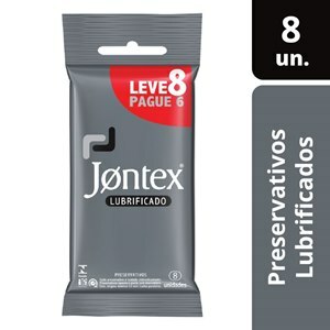 PRESERVATIVO JONTEX LUBRIFICADO LEVE 8 PAGUE 6 UNIDADES