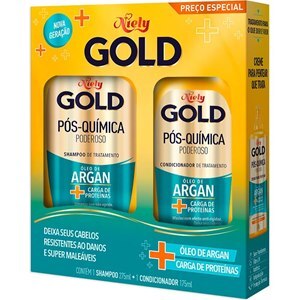 Niely Gold Kit Pós-Química Shampoo 275Ml + Condicionador 175Ml 