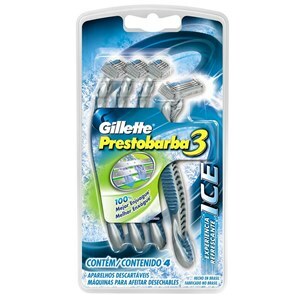 Aparelho De Barbear Gillette Prestobarba 3 Ice 4 Unidades