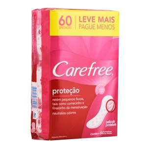 Protetor Diário Carefree Proteção Com Perfume Leve 60 E Pague 50 Unidades 