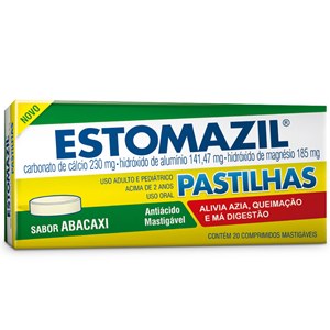 Antiácido Estomazil Abacaxi 20 Comprimidos Mastigáveis