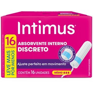 Absorvente Interno Intimus Médio - 16 Unidades