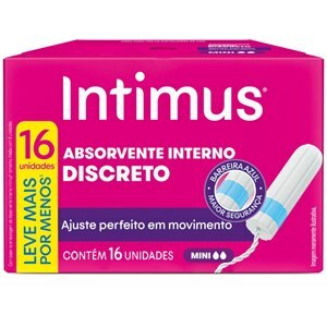 Absorvente Interno Intimus Mini - 16 Unidades