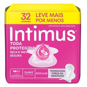 Absorvente Intimus Gel Cobertura Extra Suave Com Abas - 32 Unidades
